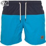 Urban Classics - Block Swim Shorts Navy Turq Rövidnadrág
