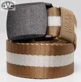 Urban Classics - Centre Stripe Beige Vászon Öv