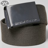 Urban Classics - Coloured Buckle Canvas Belt Grey Öv
