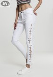 Urban Classics Ladies Denim Lace Up Skinny Pants