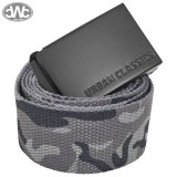 Urban Classics - Long Canvas Grey Camo Vászon Öv