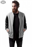 Urban Classics Zipped Leather Imitation Sleeve Jacket
