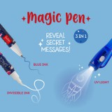 Űrhajós, titkosíró toll kék tintával UV lámpával (LEGAMI - STATIONERY)