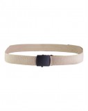 US KHAKI BELT COTTON BLACK BUCKLE - öv, csúszócsat, khaki, homokszín, MIL-TEC