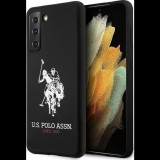 US Polo USHCS21SSLHRBK S21 G991 Fekete Szilikon Logós Tok (3700740497173)