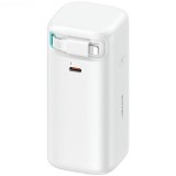 USAMS 20KCD21702 Powerbank visszahúzható Lightning kábellel 18000 mAh PD 45W - fehér