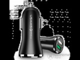 Usams 2xUSB szivargyújtó töltő 5V/2400mA, fekete