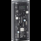 Usams BJ SERIES vésztöltő USB+Type-C aljzat (9000mAh, 20W, PD gyorstöltő 3.0, LED kijelző) FEKETE (10KCD18901) (USA914)