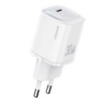 Usams CC251 hálózati töltő Type-C aljzat (30W, GaN, PD gyorstöltő) FEHÉR