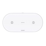 Usams CD120 Dual Wireless Telefon / Airpods Töltő 10W Fehér