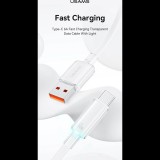 Usams CLOUD SERIES adatkábel (USB - Type-C, 6A, gyorstöltő, 120cm) FEKETE (SJ658USB01) ( )