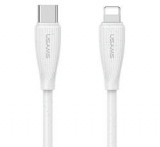 Usams GREEN SERIES adatkábel (Type-C - lightning, 30W, gyorstöltő, 100cm) FEHÉR