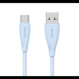 Usams GREEN SERIES adatkábel (USB - Type-C, 18W, 3A, gyorstöltő, 100cm) VILÁGOSKÉK (SJ714USB03) (SJ714USB03)