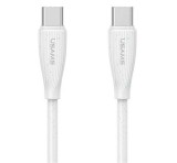 USAMS GREEN SERIES adatkábel (USB - Type-C, 60W, gyorstöltő, 100cm) FEHÉR