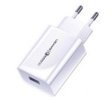 Usams hálózati töltő USB aljzat (18W, PD gyorstöltő 3.0) FEHÉR