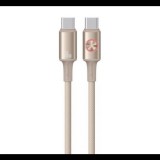 Usams HUAN adatkábel (Type-C - Type-C, 60W, PD gyorstöltő, 120cm) TITÁNSZÜRKE (SJ752USB02) (SJ752USB02)