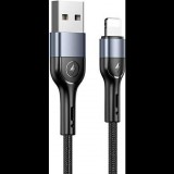 USAMS Kábel Fonott U55 2A Lightning Fekete 1 m SJ448USB01 US-SJ448 (112223)
