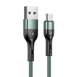 USAMS kábel fonott U55 2A micro USB 1db készlet U55 zöld 1m SJ450USBSG02 (US-SJ450)