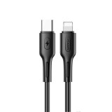 USAMS kábel U43 USB-C - Lightning 30W PD 1.2m fekete SJ406USB01 (US-SJ406)