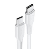 USAMS kábel U43 USB-C - USB-C 100W PD gyorstöltés 5A 1.2m fehér SJ459USB02 (US-SJ459)