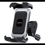Usams kerékpáros és motoros telefontartó (360°, kormányra rögzíthető, csúszásgátló, 4.7-7.2" méret) FEKETE (ZJ082ZJ01) (ZJ082ZJ01)