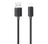 Usams KY adatkábel (USB - lightning, 2.4A, gyorstöltő, 100cm) FEKETE