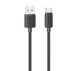 Usams KY adatkábel (USB - Type-C, 3A, gyorstöltő, 300cm) FEKETE