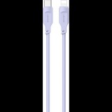 Usams LITHE SERIES adatkábel (Type-C - lightning, 20W, PD gyorstöltő, 120cm, LED jelzés) LILA (SJ566USB03) (brak)