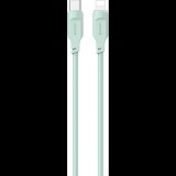 Usams LITHE SERIES adatkábel (Type-C - lightning, 20W, PD gyorstöltő, 120cm, LED jelzés) VILÁGOSZÖLD (SJ566USB04) (brak)