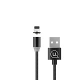 Usams SJ292USB01 mágneses Lightning töltőkábel fekete (1299126) (SJ292USB01)