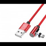 Usams SJ444USB02 jobb oldalas mágneses Lightning töltőkábel 100cm piros (1337685) (SJ444USB02) - Adatkábel