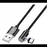 USAMS SJ445USB01 jobb oldalas mágneses USB-C - USB töltőkábel 1m fekete (1337680) (SJ445USB01) - Adatkábel