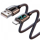 Usams SJ543USB01 USB-A - Lightning kábel kijelzővel 2.4A, 120cm (SJ543USB01) - Adatkábel