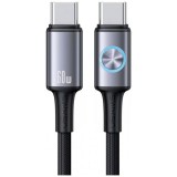 USAMS SJ752 Type-C - Type-C kábel 60W 1.2m - fekete