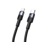 Usams SY SERIES adatkábel (Type-C - lightning, 3A, 30W, gyorstöltő, 120cm) FEKETE