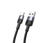 Usams SY SERIES adatkábel (USB - Type-C, 3A, 18W, gyorstöltő, 120cm) FEKETE