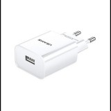 USAMS T18 töltőfej  1XUSB, 2.1A, Fehér