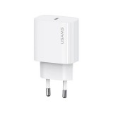 Usams t65 hálózati töltő (USB-C, 20W, fehér)