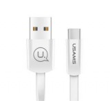 Usams U2 adatkábel (USB - Type-C, gyorstöltő, 120cm, lapos kábel) FEHÉR