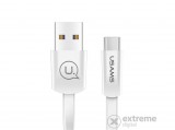 Usams U2 Type-C adat-és töltőkábel, fehér, 1,2m
