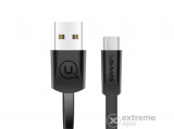 Usams U2 Type-C adat-és töltőkábel, fekete, 1,2m