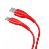 Usams U38 USB - Type-C kábel 5A, 1.0m, piros