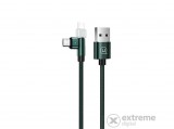 Usams U60 adatkábel és töltő, USB/microUSB, 1m, sötétzöld