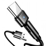 USAMS U60 USB-A apa - USB-C apa Töltőkábel - Fekete (1m) (SJ477USB01)