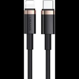 Usams U63 adatkábel (Type-C - lightning, 20W, 3A, PD gyorstöltő, 120cm) FEKETE (SJ484USB01) (SJ484USB01)