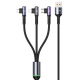 Usams USB-A to USB-C, Lightning, microUSB male/male cable 1,2m Black  SJ561USB01