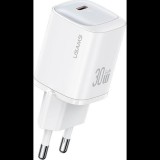 USAMS USB-C Gyorstöltő Adapter 30W - Fehér ( )