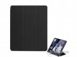 Usams WINTO bőr hatású álló tok Apple Pencil tartóval Apple IPAD Pro 12.9 (2020) készülékhez, fekete