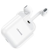 USAMS YA series TWS Bluetooth 5.0 vezeték nélküli fülhallgató - fehér
