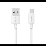 Usams YD SERIES adatkábel (USB - Type-C, 18W, 3A, gyorstöltő, 100cm) FEHÉR (SJ708USB02) (SJ708USB02)